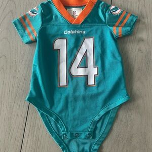 Miami Dolphins Baby Jersey Onesie
